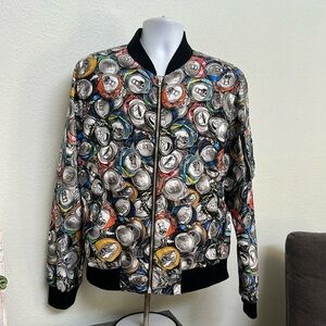 Moschino jacket. Soda can design. Size 52